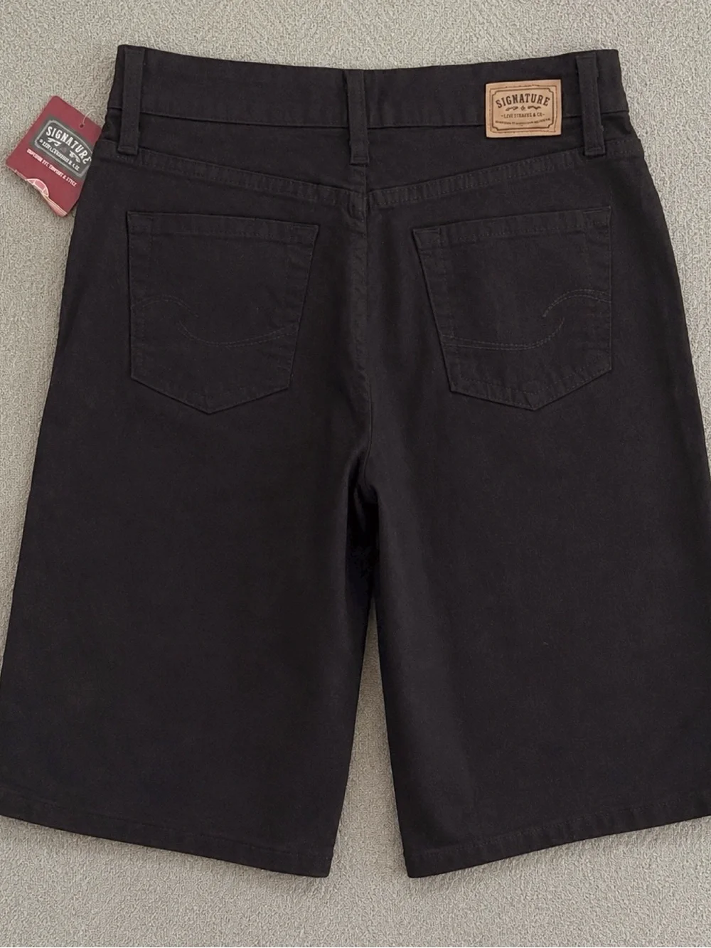 Levi's Black Slim Control Denim Bermuda Shorts